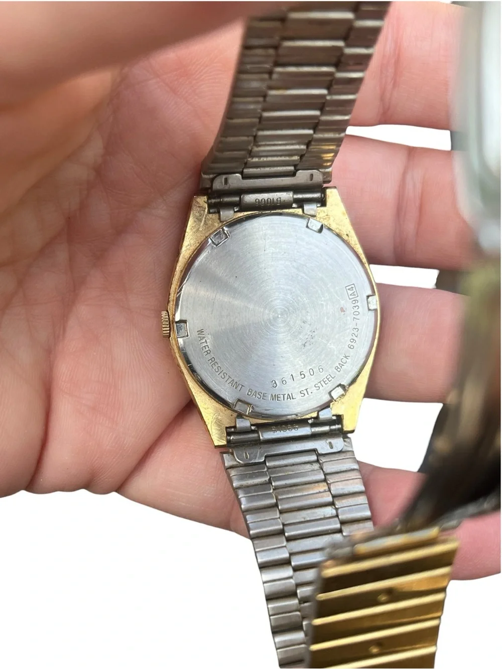Vintage Seiko SQ 6923-7039 Railroad Approved Gold Tone Quartz Watch Untested